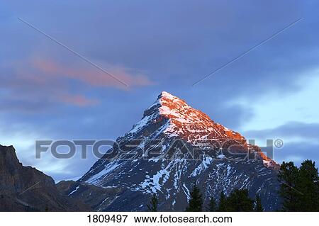 Mountain Summit, Mount Chephren, Banff National Park, Alberta, Canada View Large Photo Image Stock Photo - Mountain Summit, Mount Chephren, Banff National Park, Alberta, Canada. Fotosearch
