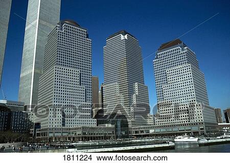 New York City's Financial District with the World Trade Center, USA View Large Photo Image Picture - New York City's Financial District with the World Trade Center, USA. Fotosearch