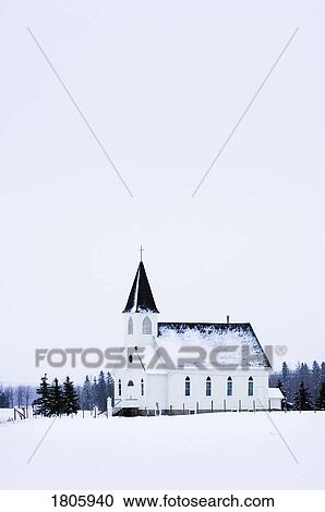 Old fashioned steeple church in winter View Large Photo Image Stock Image - Old fashioned steeple church in winter. Fotosearch