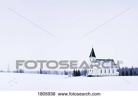 Old fashioned steeple church in winter View Large Photo Image Stock Photo - Old fashioned steeple church in winter. Fotosearch