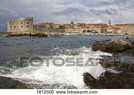 Old Port area, City of Dubrovnik, Croatia View Large Photo Image Stock Image - Old Port area, City of Dubrovnik, Croatia . Fotosearch