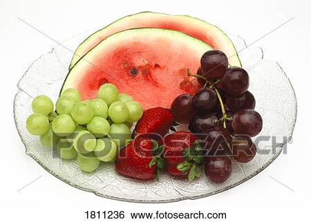 Stock Photograph - Plate of fruit. Fotosearch