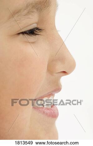 Stock Photo - Profile of a boy. Fotosearch