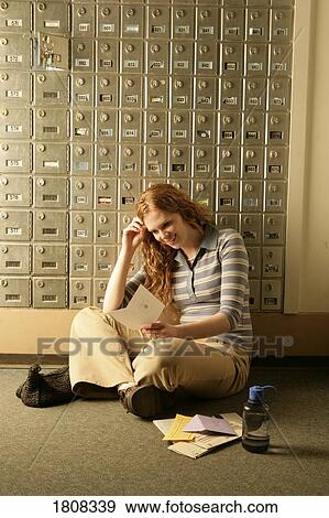 Reading mail View Large Photo Image Stock Photo - Reading mail. Fotosearch