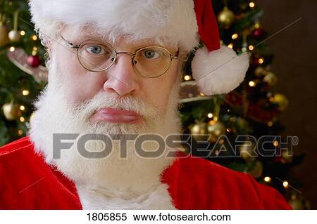 Stock Photography - Santa is not happy. Fotosearch