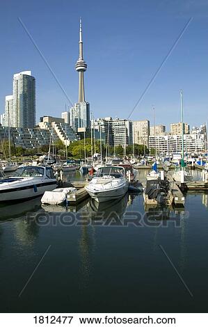 Toronto Skyline, CN Tower, Toronto, Ontario, Canada View Large Photo Image Stock Photo - Toronto Skyline, CN Tower, Toronto, Ontario, Canada. Fotosearch
