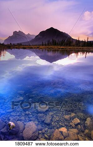 Vermilion Lakes, Mount Rundle, Banff National Park, Alberta, Canada View Large Photo Image Stock Photo - Vermilion Lakes, Mount Rundle, Banff National Park, Alberta, Canada . Fotosearch