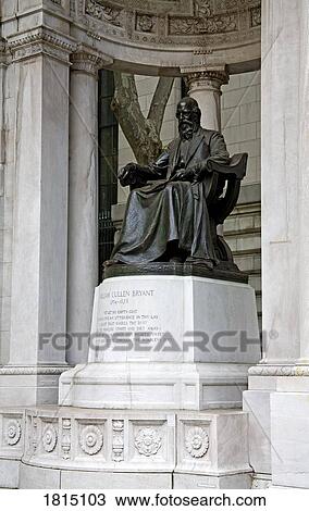 William Cullen Bryant Statue in Bryant Park, Midtown Manhattan, New York City, New York, USA View Large Photo Image Stock Image - William Cullen Bryant Statue in Bryant Park, Midtown Manhattan, New York City, New York, USA . Fotosearch