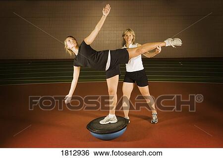Stock Photograph - Woman working out. Fotosearch