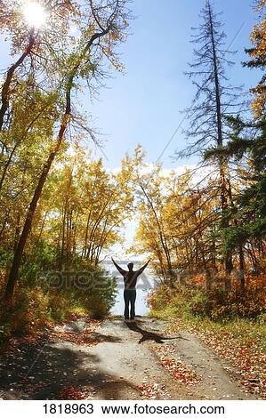 A man in awe of nature View Large Photo Image Stock Image - A man in awe of nature. Fotosearch