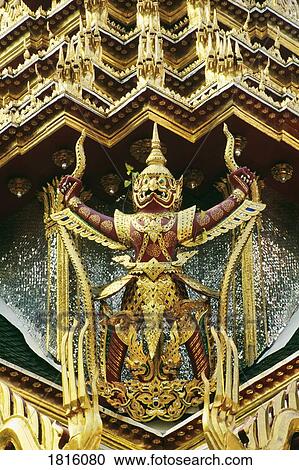 A statue on the Grand Palace in Bangkok, Thailand View Large Photo Image Stock Image - A statue on the Grand Palace in Bangkok, Thailand . Fotosearch