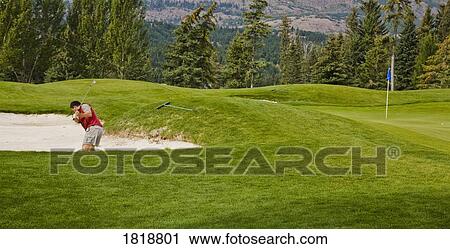Bunker shot on a golf course View Large Photo Image Stock Image - Bunker shot on a golf course. Fotosearch