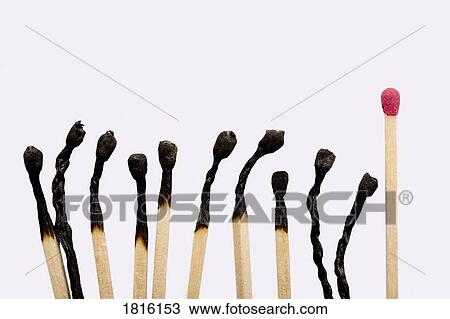 Stock Image - Burnt matches. Fotosearch