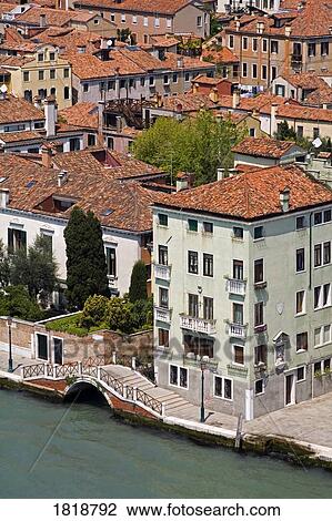Stock Image - Canale della Giudecca, Dorsoduro District, Venice, Italy . Fotosearch