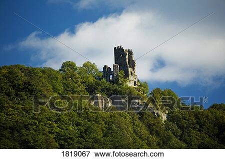 Castle ruins, Rhine, Germany View Large Photo Image Stock Photo - Castle ruins, Rhine, Germany. Fotosearch