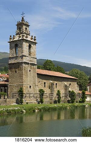 Church of St. John on the River Cadagua, Balmaseda, Vizcaya, The Basque Country, Spain View Large Photo Image Picture - Church of St. John on the River Cadagua, Balmaseda, Vizcaya, The Basque Country, Spain . Fotosearch