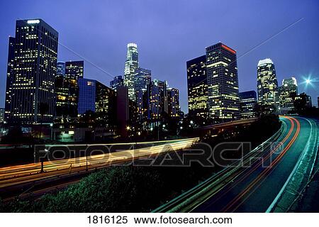 Stock Photography - Cityscape at night. Fotosearch