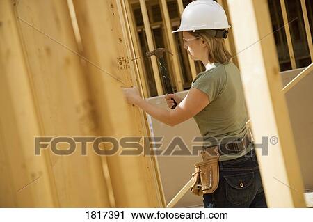 Female construction worker View Large Photo Image Stock Image - Female construction worker. Fotosearch