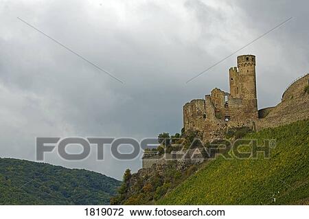 Stock Image - Garrison ruins, Schiefergebirge Mountains, Germany. Fotosearch