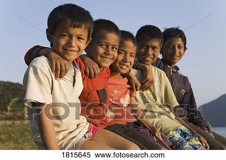 Stock Photography - Group of boys. Fotosearch