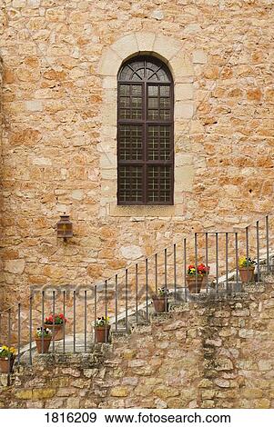 Inner Courtyard of the Parador de Siguenza, Castilla - La Mancha, Spain View Large Photo Image Stock Photo - Inner Courtyard of the Parador de Siguenza, Castilla - La Mancha, Spain . Fotosearch