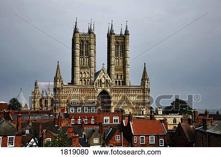 Stock Image - Lincoln Cathedral, Lincoln, England. Fotosearch