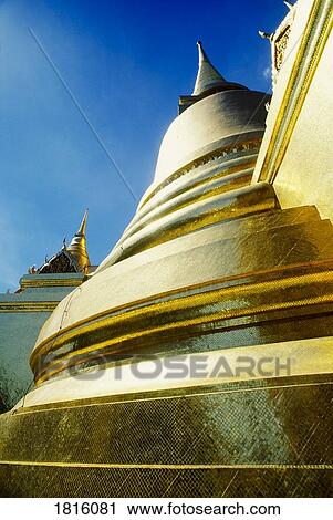 Low angle view of The Grand Palace in Bangkok, Thailand View Large Photo Image Stock Image - Low angle view of The Grand Palace in Bangkok, Thailand . Fotosearch