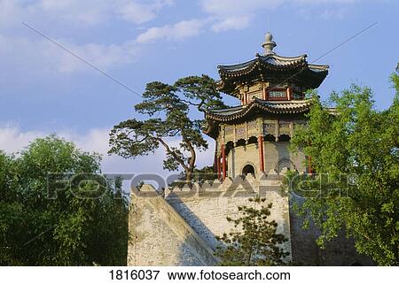 Stock Photo - Pagoda at the Summer Palace in Beijing, China . Fotosearch