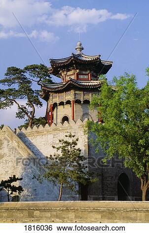 Pagoda at the Summer Palace in Beijing, China View Large Photo Image Stock Photograph - Pagoda at the Summer Palace in Beijing, China . Fotosearch
