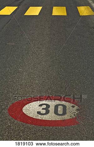 Painted lines on the road View Large Photo Image Stock Image - Painted lines on the road. Fotosearch
