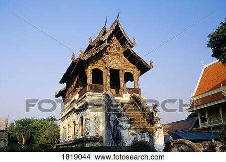 Picture - Phra Sing Luang Temple in Chiang Mai, Thailand. Fotosearch