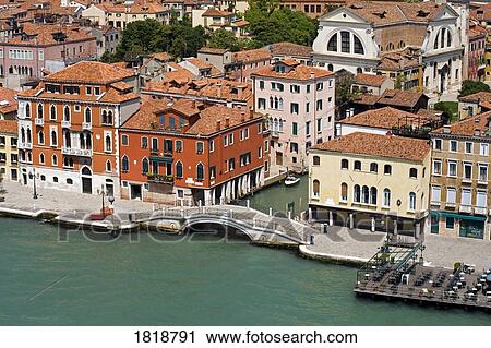 Stock Image - San Travaso Canal, Dorsoduro District, Venice, Italy . Fotosearch
