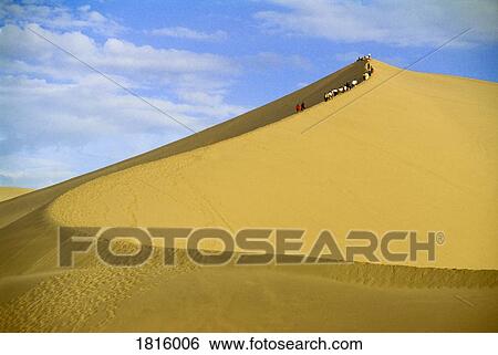 Sand dune, China View Large Photo Image Stock Photograph - Sand dune, China . Fotosearch