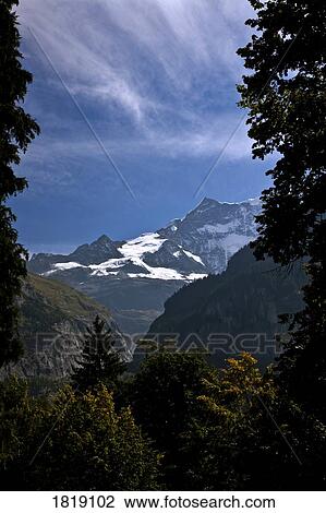 Snow capped mountains in the Alps, Switzerland View Large Photo Image Stock Image - Snow capped mountains in the Alps, Switzerland. Fotosearch