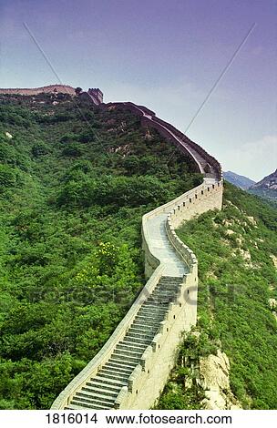 Picture - The Great Wall at Badaling, China . Fotosearch