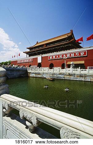 Tiananmen Gate, Beijing, China View Large Photo Image Stock Photo - Tiananmen Gate, Beijing, China. Fotosearch