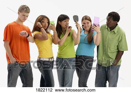 Stock Image - A group of teens. Fotosearch