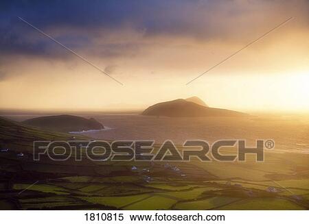 Stock Photography - Blasket Islands from Dingle Peninsula, Co Kerry, Ireland. Fotosearch