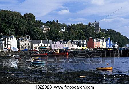 Stock Image - Boat harbour in Highlands, Scotland. Fotosearch