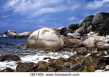 Stock Photography - Boulders along the Cape of Good Hope, South Africa. Fotosearch