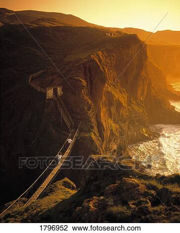 Carrick-a-Rede Rope Bridge, Co Antrim, Ireland View Large Photo Image Stock Image - Carrick-a-Rede Rope Bridge, Co Antrim, Ireland. Fotosearch