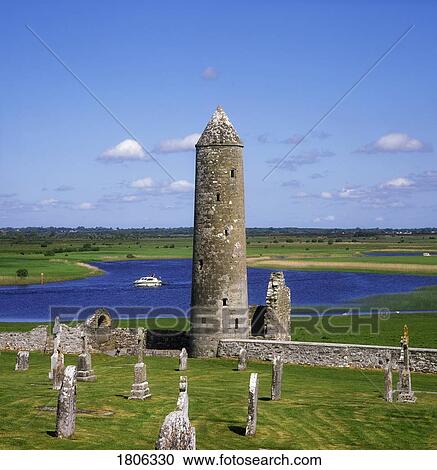 Stock Image - Clonmacnoise, Co Offaly, Ireland. Fotosearch