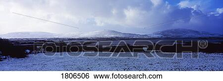 Stock Photograph - Co Clare, The Burren seen from Kinvara, Ireland. Fotosearch