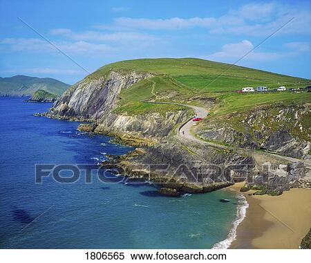 Co Kerry, Dingle Peninsula, Coumeenoole Beach, Ireland View Large Photo Image Stock Photography - Co Kerry, Dingle Peninsula, Coumeenoole Beach, Ireland. Fotosearch