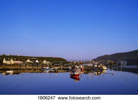 Stock Photo - Co Kerry, Portmagee Harbour, Valentia Island, Ireland. Fotosearch