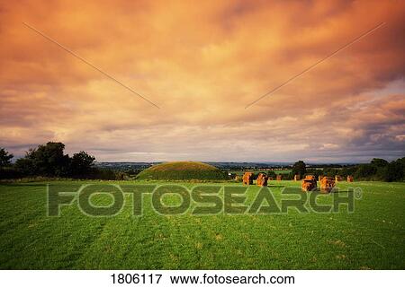 Stock Photo - Co Meath, Four Knocks, Passage Tomb, near Ardcath, Ireland. Fotosearch