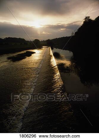 Co Meath, weir on the River Boyne, Slane, Ireland View Large Photo Image Stock Photograph - Co Meath, weir on the River Boyne, Slane, Ireland. Fotosearch