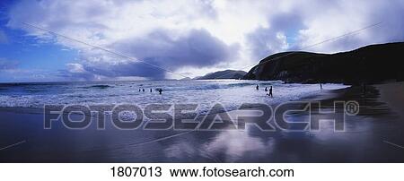 Coomenoole Beach, Slea Head, Dingle Peninsula, Co Kerry, Ireland View Large Photo Image Stock Image - Coomenoole Beach, Slea Head, Dingle Peninsula, Co Kerry, Ireland. Fotosearch