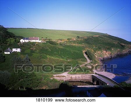 Cottage & cliffs near Ballyvoyle, Co Waterford, Ireland View Large Photo Image Stock Photo - Cottage & cliffs near Ballyvoyle, Co Waterford, Ireland. Fotosearch