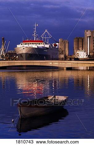 Stock Image - Docks on the River Lee, Cork City, Ireland. Fotosearch